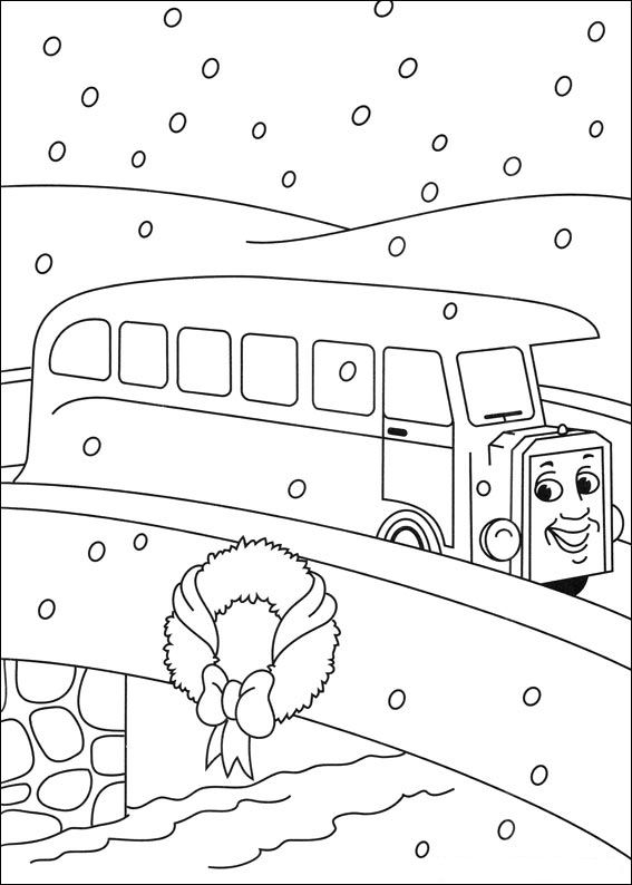 Plansa de colorat cu Trenuletul Thomas 43 38